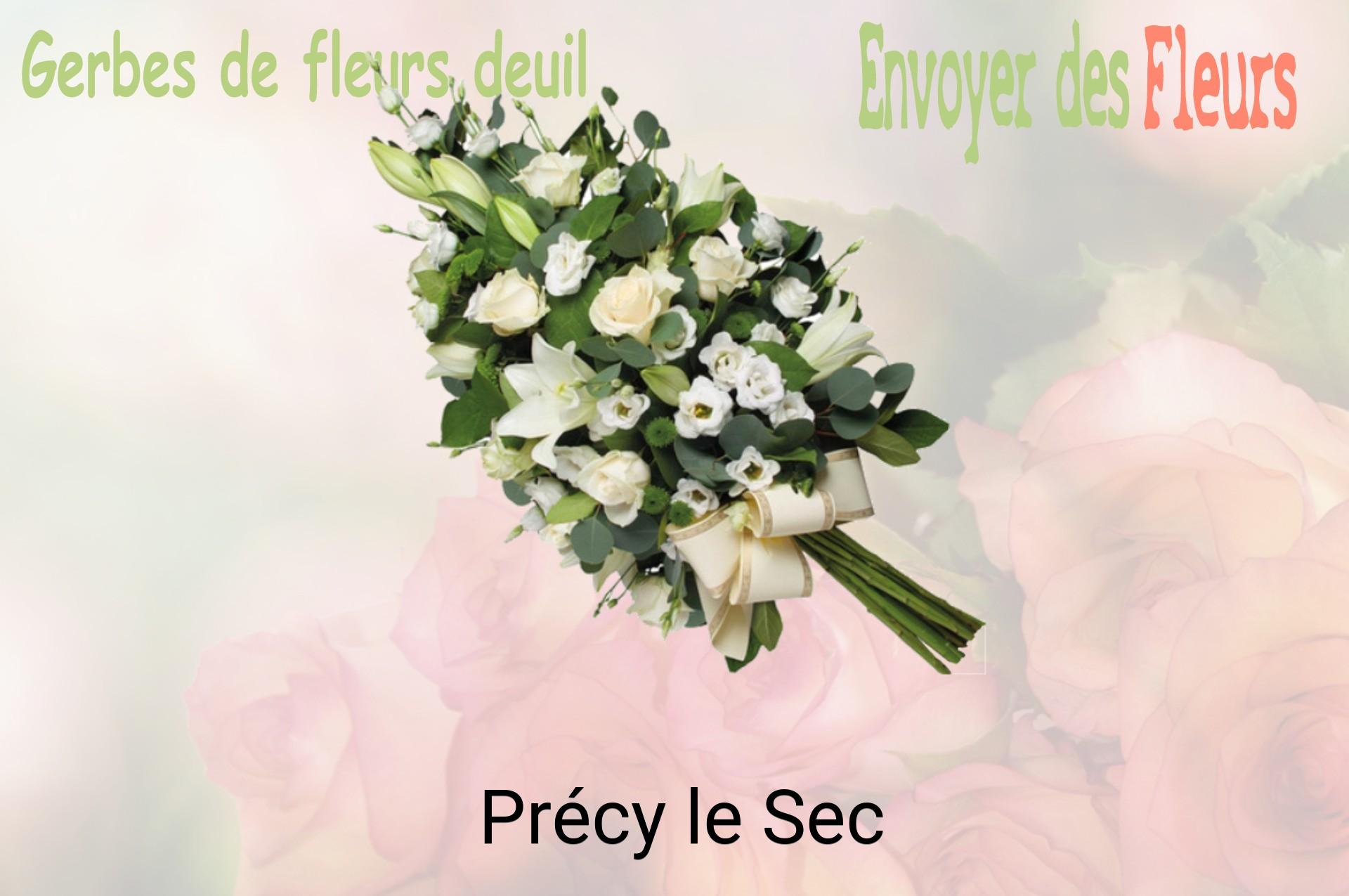 Gerbe de fleurs de deuil livrée à Précy-le-Sec